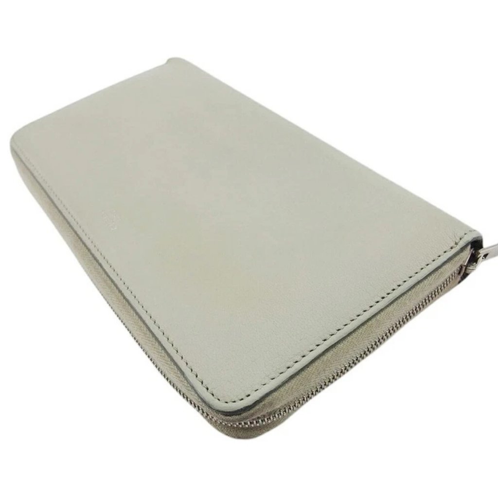 Celine Purse Gray Beige Silver Women Authentic Secondhand